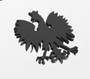 Poland Polish Black Stainless Emblem Badge Crest Insignia Decal