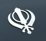 Khanda Stainless Emblem Badge Crest Insignia 