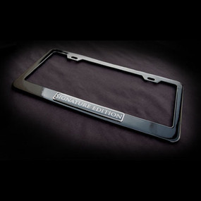 Signature Edition Black Stainless Steel License Plate Frame with Screws and Screw Caps