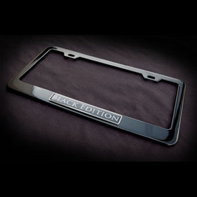 Black Edition Black Stainless Steel License Plate Frame with Screws and Screw Caps