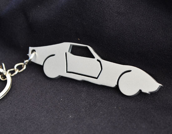 Custom Stainless Steel Keychain for Classic Chevy Corvette Enthusiasts