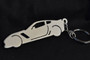 Custom Stainless Steel Keychain for Chevy Corvette Z06 Enthusiasts (side style)