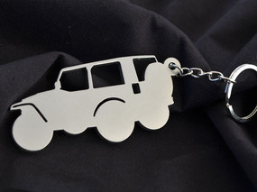 Custom Stainless Steel Keychain for Jeep Wrangler Enthusiasts