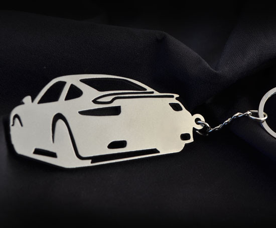 Custom Stainless Steel Keychain for Porsche 911 Enthusiasts