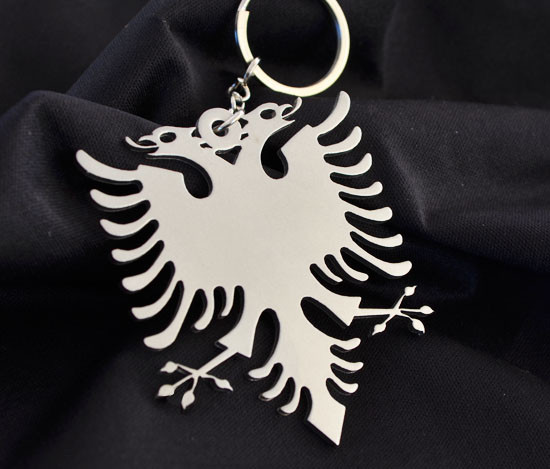 Albania Eagle Custom Stainless Steel Keychain