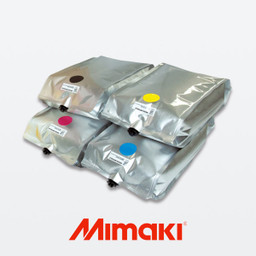 Genuine Mimaki SB54 Sublimation Inks for direct or transfer printing to polyester fabric or hard substrates. Compatible with JV5, JV33, JV34, TS34, JV150 and JV300 printer models. 2 liter bag format, Mimaki part number I-Sb54-X-2L.