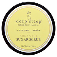 Deep Steep, Argan Oil Sugar Scrub, Lemongrass - Jasmine, 8 oz (226 g)