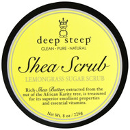 Deep Steep, Shea Scrub Sugar Scrub, Lemongrass, 8 oz (226 g)