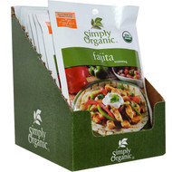 Simply Organic, Fajita Seasoning, 12 Packets, 1.00 oz (28 g) Each