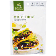 Simply Organic, Mild Taco Seasoning Mix, 12 Pouches. 1.00 oz (28 g) Each