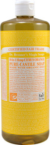 Dr. Bronners Pure Castile Liquid Soap Citrus Orange -- 32 fl oz