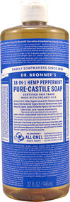 Dr. Bronners Pure Castile Liquid Soap Peppermint -- 32 fl oz