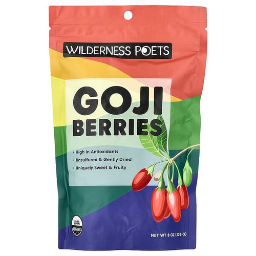 <img alt="Wilderness Poets, Goji Berries, 8 oz (226 g)" title="Wilderness Poets, Goji Berries, 8 oz (226 g),891617002712"