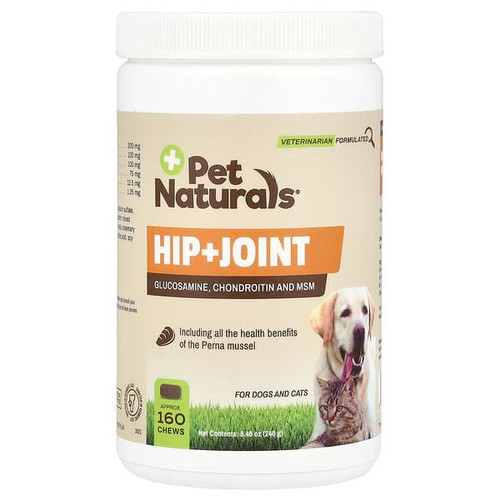 <img alt="Pet Naturals, Hip + Joint, For Dogs and Cats, 160 Chews, 8.46 oz (240 g)" title="Pet Naturals, Hip + Joint, For Dogs and Cats, 160 Chews, 8.46 oz (240 g),026664007827"