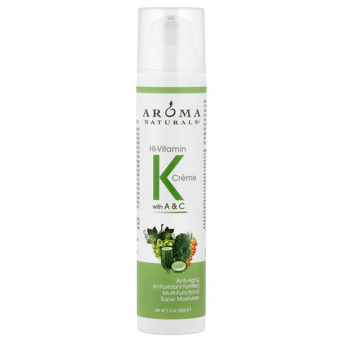 <img alt="Aroma Naturals, Hi-Vitamin K Creme with A & C, 3.3 oz (94 g)" title="Aroma Naturals, Hi-Vitamin K Creme with A & C, 3.3 oz (94 g),769360953530"