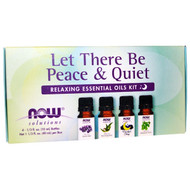 Now Foods, Let There Be Peace & Quiet, Relaxing Essential Oils Kit, 4 Bottles, 1/3 fl oz (10 ml) Each