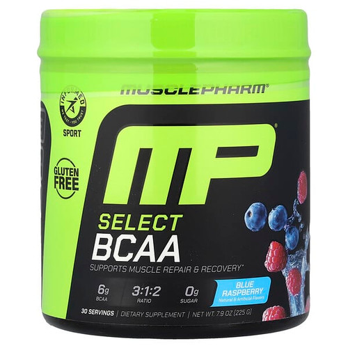 <img alt="MusclePharm, Select BCAA, Blue Raspberry, 7.9 oz (225 g)" title="MusclePharm, Select BCAA, Blue Raspberry, 7.9 oz (225 g),856737003834"