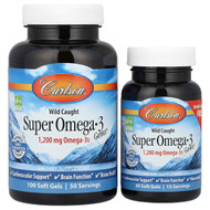<img alt="Carlson, Wild Caught Super Omega-3 Gems, 100 + 30 Soft Gels" title="Carlson, Wild Caught Super Omega-3 Gems, 100 + 30 Soft Gels,088395015243"