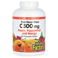 <img alt="Natural Factors, Vitamin C, Fruit-Flavor Chew, Peach, Passionfruit and Mango, 500 mg, 180 Chewable Wafers" title="Natural Factors, Vitamin C, Fruit-Flavor Chew, Peach, Passionfruit and Mango, 500 mg, 180 Chewable Wafers,068958013251"
