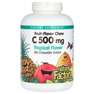 <img alt="Natural Factors, Vitamin C, Fruit-Flavor Chew, Tropical, 500 mg, 180 Chewable Wafers" title="Natural Factors, Vitamin C, Fruit-Flavor Chew, Tropical, 500 mg, 180 Chewable Wafers,068958013299"