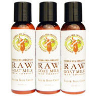 Tierra Mia Organics, Raw Goat Milk Skin Therapy, Face & Body Cream, Lavender + Citrus + Coconut, 3 Bottles, 2 oz (56 g) Each