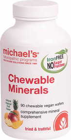 Michaels Naturopathic Programs Chewable Minerals Natural Tropical Fruit -- 90 Chewable Vegan Wafers