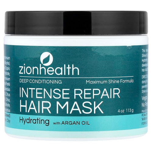 <img alt="Zion Health, Intense Repair Hair Mask, 4 oz (113 g)" title="Zion Health, Intense Repair Hair Mask, 4 oz (113 g),093141100951"