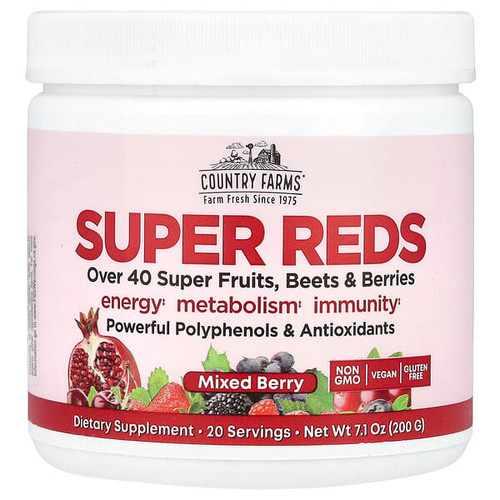 <img alt="Country Farms, Super Reds, Mixed Berry, 7.1 oz (200 g)" title="Country Farms, Super Reds, Mixed Berry, 7.1 oz (200 g),035046098797"
