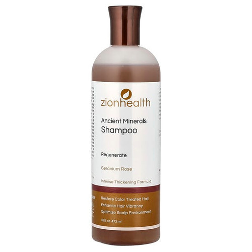 <img alt="Zion Health, Ancient Minerals Shampoo, Geranium Rose, 16 fl oz (473 ml)" title="Zion Health, Ancient Minerals Shampoo, Geranium Rose, 16 fl oz (473 ml),093141101194"