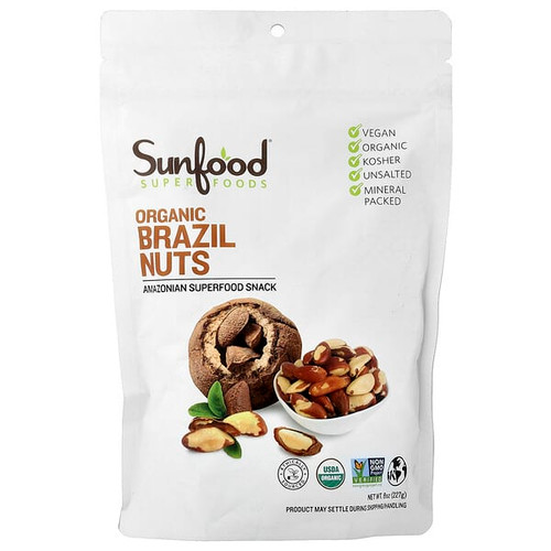 <img alt="Sunfood, Organic Brazil Nuts, 8 oz (227 g)" title="Sunfood, Organic Brazil Nuts, 8 oz (227 g),803813101557"