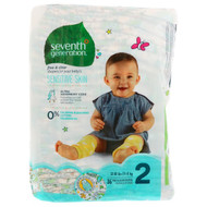 Seventh Generation, Baby, Free & Clear Diapers, Size 2, 12-18 Pounds (5-8, 36 Diapers