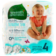 Seventh Generation, Baby, Free & Clear Diapers, Size 4, 22-32 Pounds (10-15, 27 Diapers
