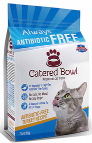 Catered Bowl Always Antibiotic Free Premium Dry Cat Food Turkey Recipe - 7 lbs