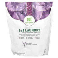 <img alt="Grab Green, 3 in 1 Laundry Powder Detergent Pods, Lavender with Vanilla, 60 Loads, 2 lbs 2 oz (960 g)" title="Grab Green, 3 in 1 Laundry Powder Detergent Pods, Lavender with Vanilla, 60 Loads, 2 lbs 2 oz (960 g),899696002524"