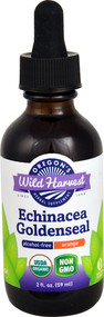 Oregons Wild Harvest Organic Echinacea Goldenseal Alcohol-Free Orange -- 2 fl oz