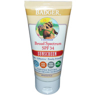 Badger Active Unscented Broad Spectrum Sunscreen SPF 30 -- 2.9 oz