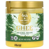 <img alt="4th & Heart, Ghee Clarified Butter, Grass Fed, Original Recipe, 16 oz (454 g)" title="4th & Heart, Ghee Clarified Butter, Grass Fed, Original Recipe, 16 oz (454 g),861555000187"