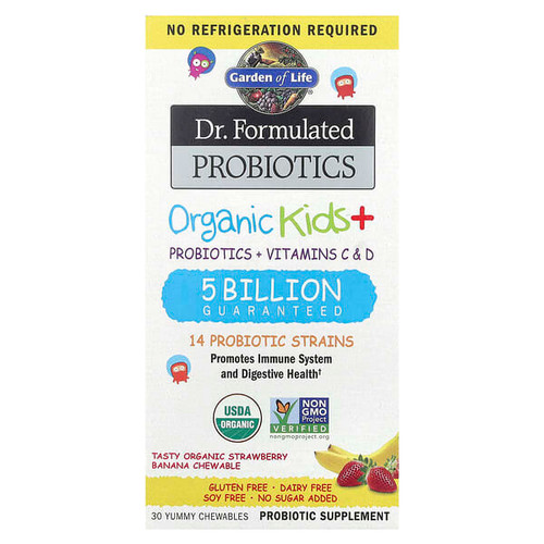<img alt="Garden of Life, Dr. Formulated Probiotics, Organic Kids + Chewables, Tasty Organic Strawberry Banana, 30 Yummy Chewables" title="Garden of Life, Dr. Formulated Probiotics, Organic Kids + Chewables, Tasty Organic Strawberry Banana, 30 Yummy Chewables,658010122214"