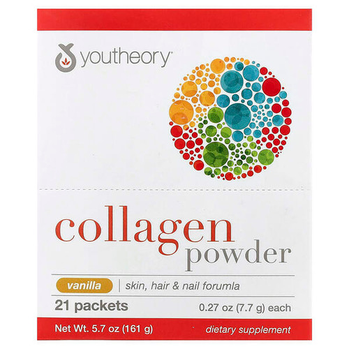 <img alt="Youtheory, Collagen Powder, Vanilla, 21 Packets, 0.27 oz (7.7 g) Each" title="Youtheory, Collagen Powder, Vanilla, 21 Packets, 0.27 oz (7.7 g) Each,850502007058"