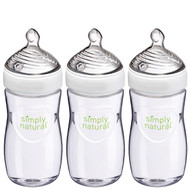 NUK, Simply Natural, Bottles, 1+ Months, Medium, 3 Pack, 9 oz (270 ml) Each