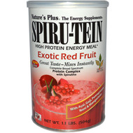 Natures Plus, Spiru-Tein, High Protein Energy Meal, Exotic Red Fruit, 1.1 lbs (504 g)