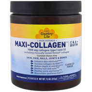 Country Life, Maxi-Collagen, C & A plus Biotin, High Potency, Flavorless Powder, 7.5 oz (213 g)