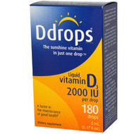 Ddrops, Liquid Vitamin D3, 2,000 IU, 0.17 fl oz (5 ml)