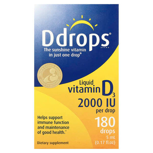 <img alt="Ddrops, Liquid Vitamin D3, 2,000 IU, 0.17 fl oz (5 ml)" title="Ddrops, Liquid Vitamin D3, 2,000 IU, 0.17 fl oz (5 ml),851228000095"