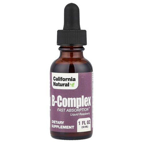 <img alt="California Natural, B-Complex, Raspberry, 1 oz (30 ml)" title="California Natural, B-Complex, Raspberry, 1 oz (30 ml),011821464315"