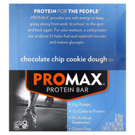<img alt="NuGo Nutrition, ProMax Protein Bar, Chocolate Chip Cookie Dough, 12 Bars, 2.64 oz (75 g) Each" title="NuGo Nutrition, ProMax Protein Bar, Chocolate Chip Cookie Dough, 12 Bars, 2.64 oz (75 g) Each,743659129110"