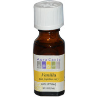 Aura Cacia, Pure Essential Oils, Vanilla, Uplifting, .5 fl oz (15 ml)