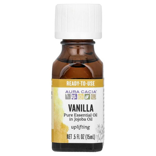 <img alt="Aura Cacia, Pure Essential Oil In Jojoba Oil, Vanilla, 0.5 fl oz (15 ml)" title="Aura Cacia, Pure Essential Oil In Jojoba Oil, Vanilla, 0.5 fl oz (15 ml),051381912314"
