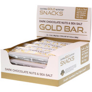 California Gold Nutrition, Foods, Dark Chocolate Nuts & Sea Salt Bars, 12 Bars, 1.4 oz (40 g) Each