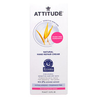 ATTITUDE, Sensitive Skin Care, Natural Hand Repair Cream, Fragrance Free, 2.5 fl oz (75 ml)
